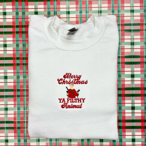Cartoon Sweatshirt Embroidered Christmas Sweater Christmas Movie Sweatshirt
