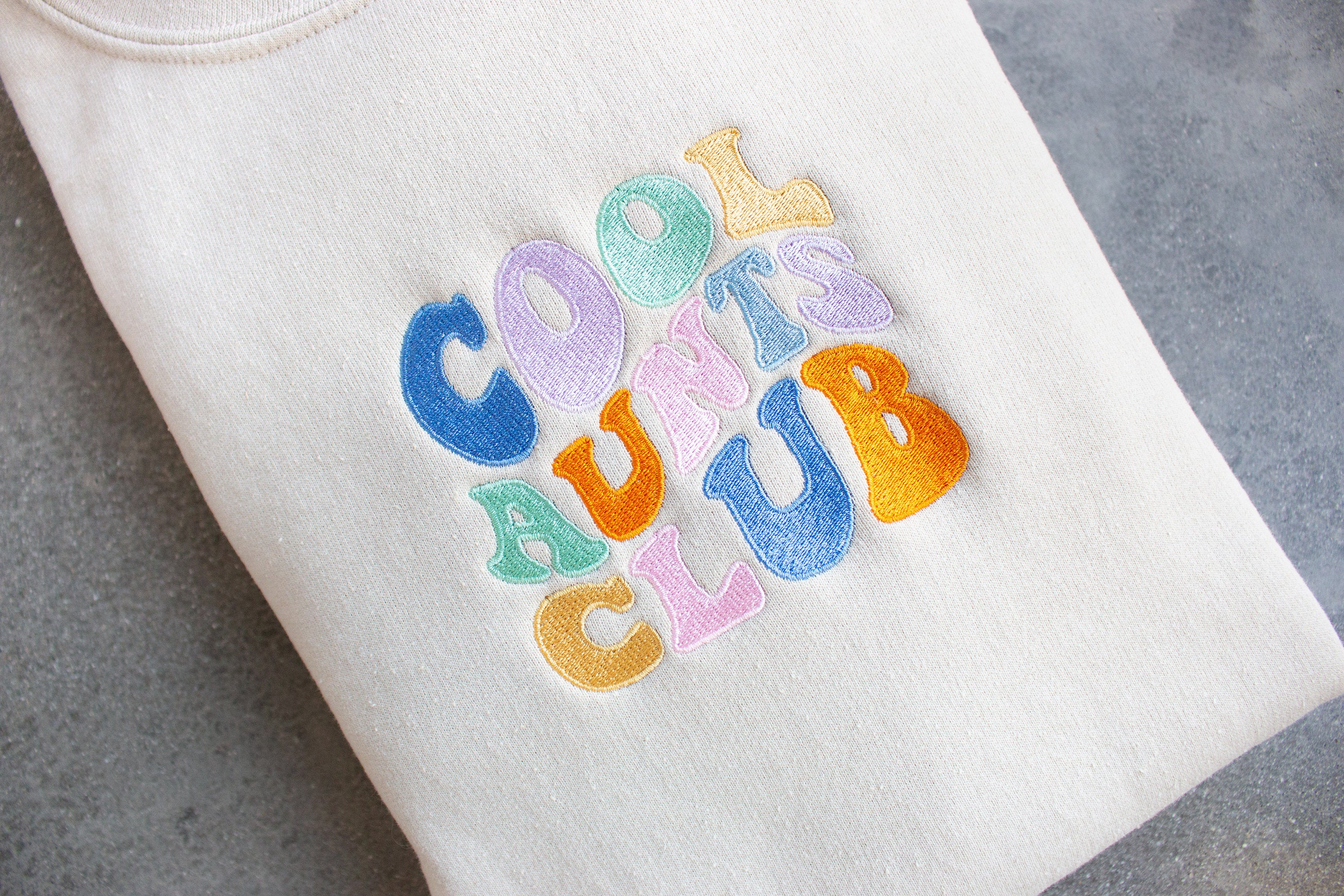 Cartoon Sweatshirt Embroidered Cool Aunts Club Sweatshirt Sweater