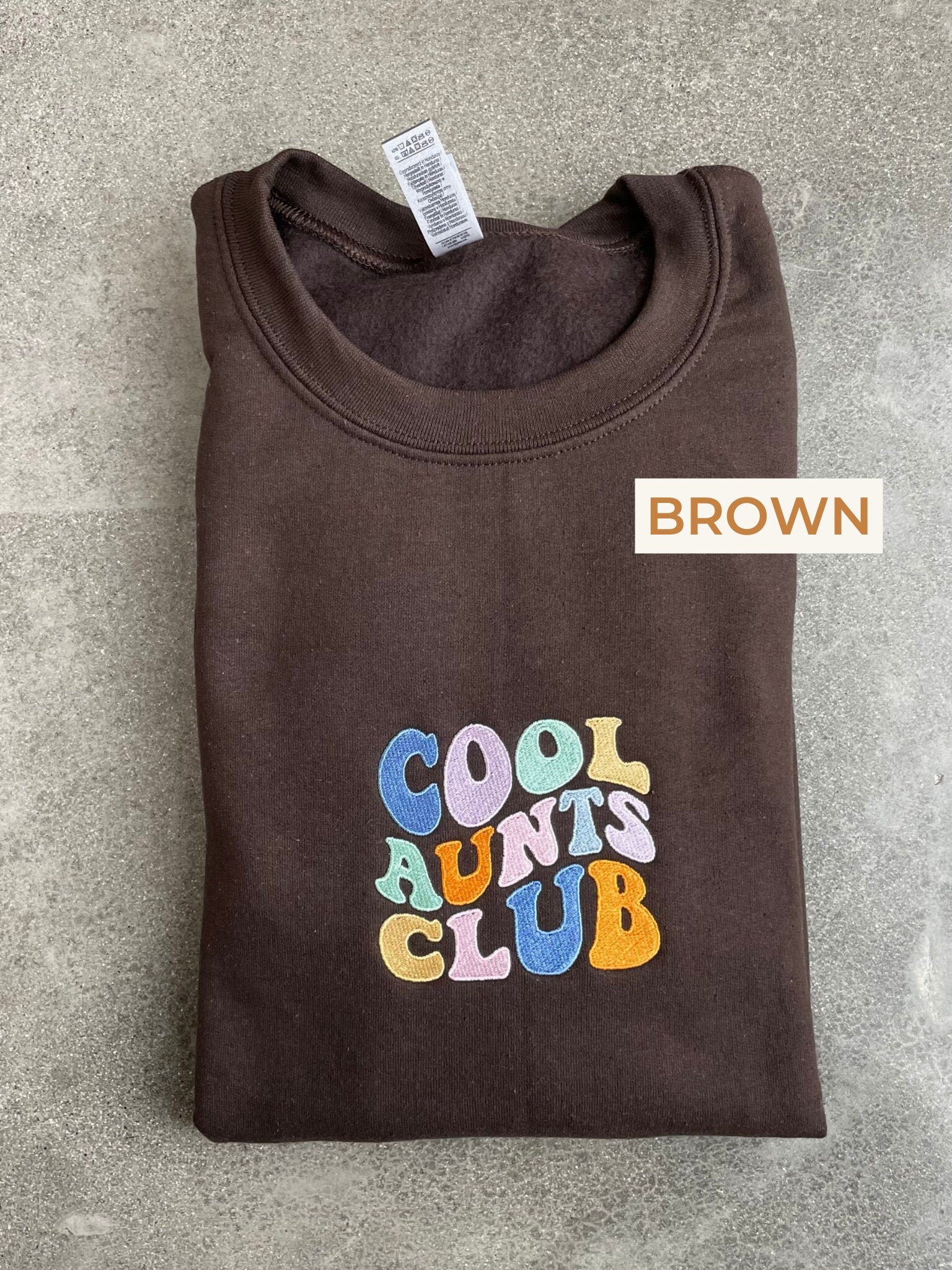 Cartoon Sweatshirt Embroidered Cool Aunts Club Sweatshirt Sweater