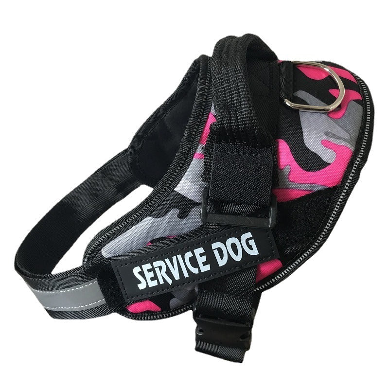 SERVICE DOG Chest and Back Pet Leash - Ideal for Large Breeds like Golden Retrievers and K9s