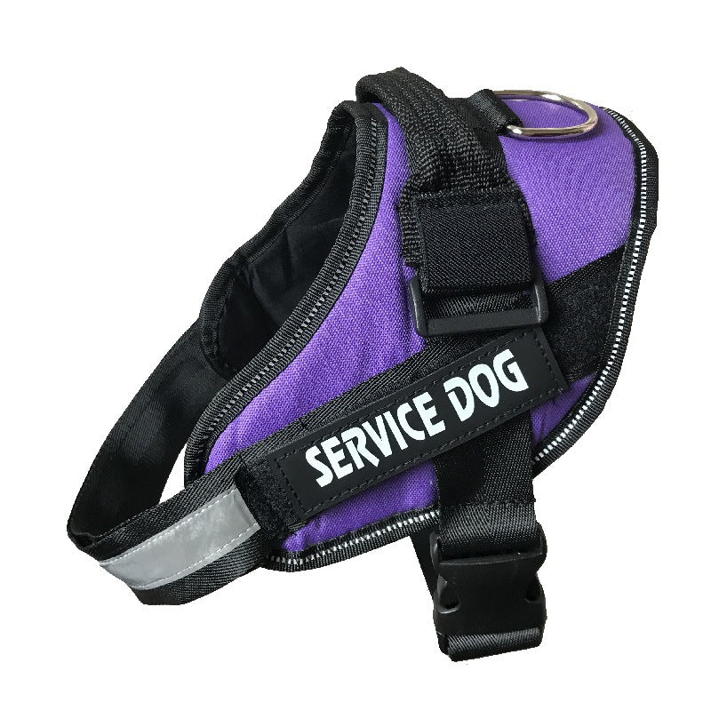 SERVICE DOG Chest and Back Pet Leash - Ideal for Large Breeds like Golden Retrievers and K9s