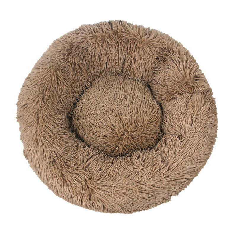 Cozy Donut-Shaped Plush Dog House: Winter Warmth Pet Cushion
