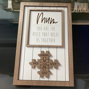 Family Puzzle Fun: Customized Mum's Jigsaw Frame