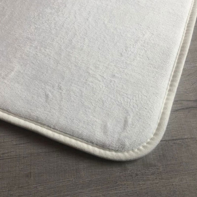 Beige Flannel Simplicity  Patterned Entryway Doormat Rugs Kitchen Bathroom Anti-slip Mats