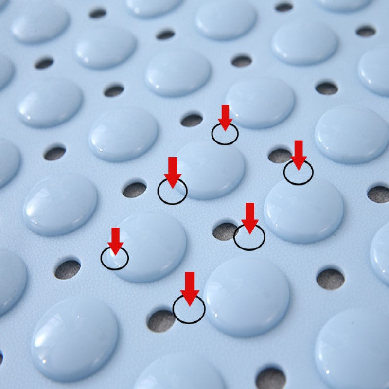 Grey Simplicity Antibacterial Bathroom Shower Mats Tub Mat With Suction Cups and Drain Holes