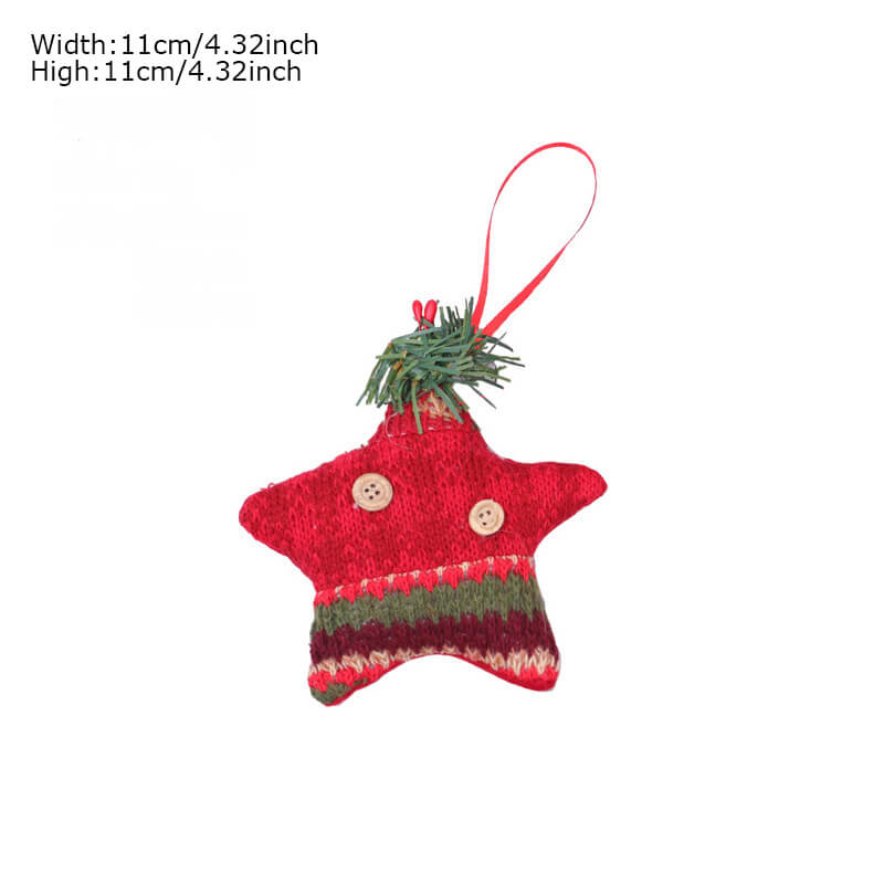 6 Pcs Lovely Creative Christmas Tree Pendant Holiday Party Decoration