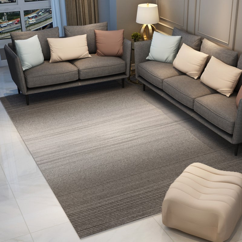 Gradient Grey Modern Geometric Simple Rugs for Living Room Dining Room Bedroom Hall