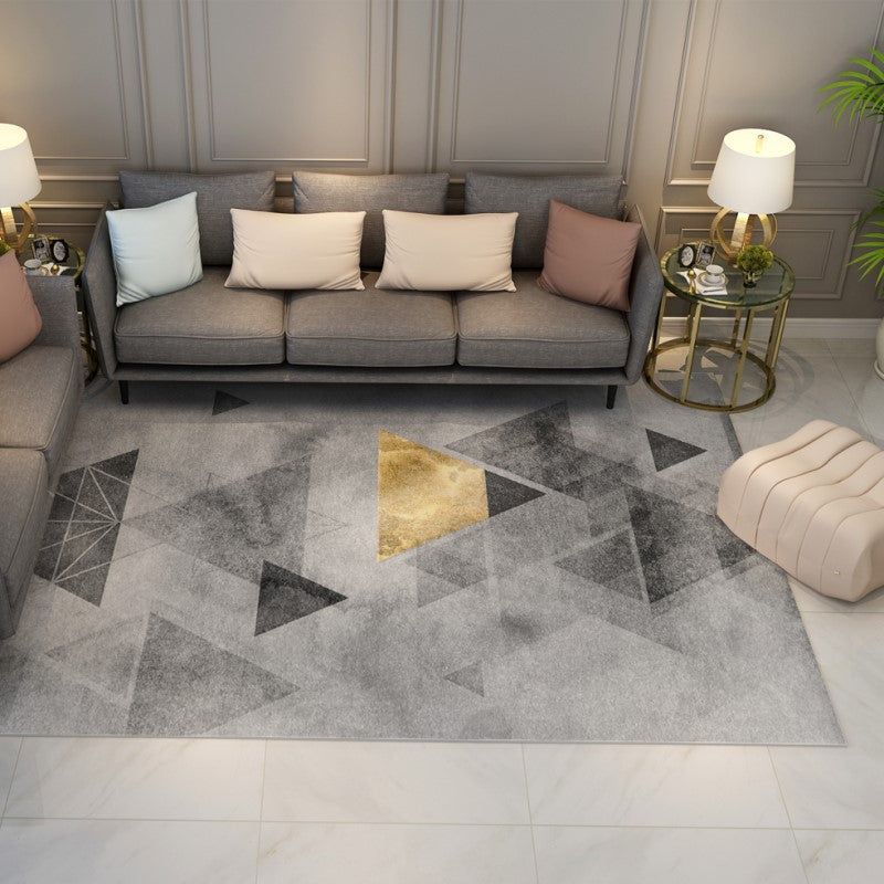 Grey line Geometric Gradient Modern Simple Rugs for Living Room Dining Room Bedroom Hall Office