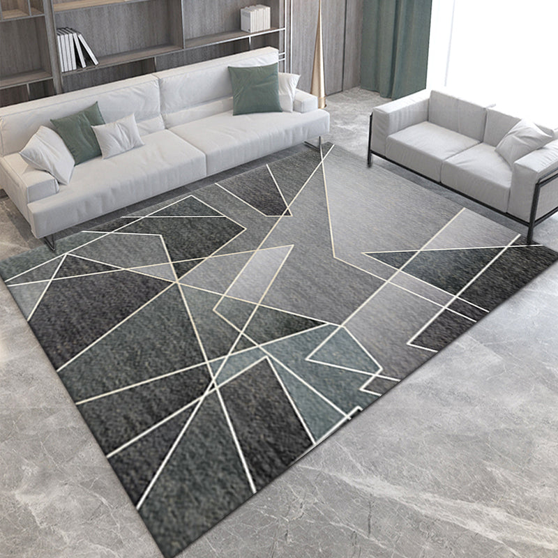 Geometric Grey line Gradient Modern Simple Rugs for Living Room Dining Room Bedroom Hall Office