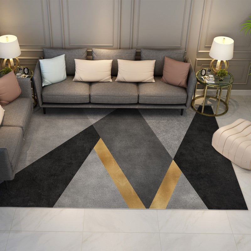 Modern Geometric Striped Simple Rugs for Living Room Dining Room Bedroom Hall Office