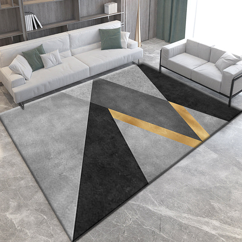 Modern Geometric Striped Simple Rugs for Living Room Dining Room Bedroom Hall Office