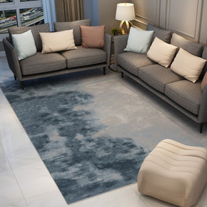 Gradient Grey Blue Modern Striped Simple Geometric Rugs for Living Room Dining Room Bedroom Hall Office