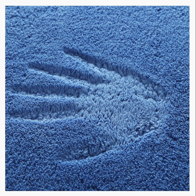 Semicircle Brown Super Fibre Soft Plush Plain Floor Rugs Entryway Bathroom Door Mats Anti-slip Mat