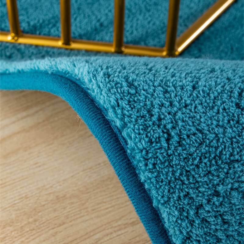 Grey Simple Faux Cashmere Shaggy Area Rugs For Living Room Bedroom Bedside Carpets