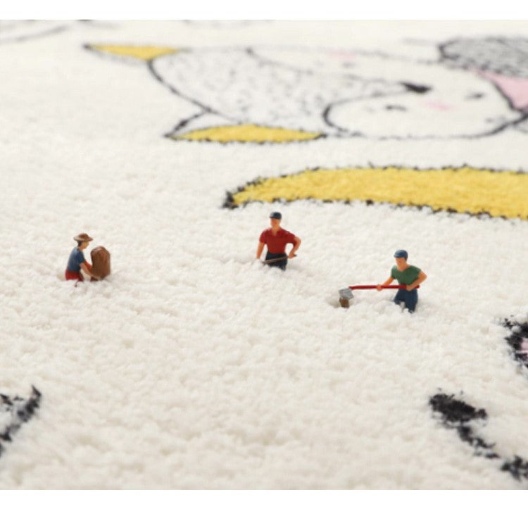 Comfy Simple Lines Pattern Faux Cashmere Shaggy Modern Rugs For Living Room Bedroom Bedside Carpet