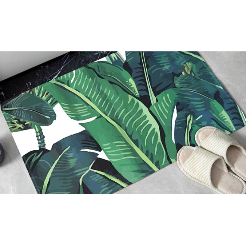 Alpaca Pattern Semicircular Irregular Shape Door Mat for Entryway Bathroom Kids Room