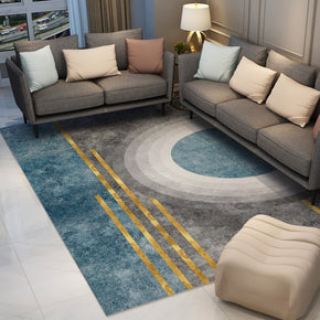Blue Modern patterned Simple Rugs for Living Room Dining Room Bedroom Hall