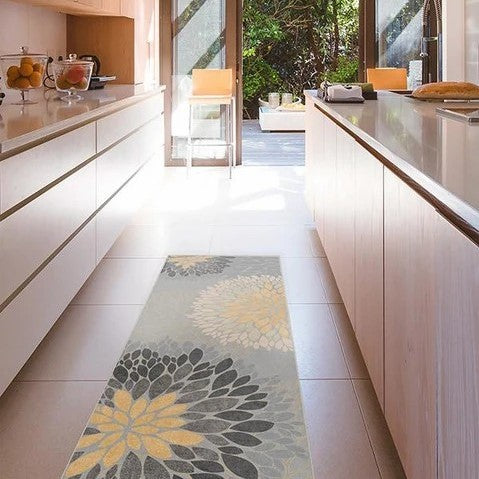 Flower Floral Rugs for Living Room Bedroom Hall Office Machine Washable
