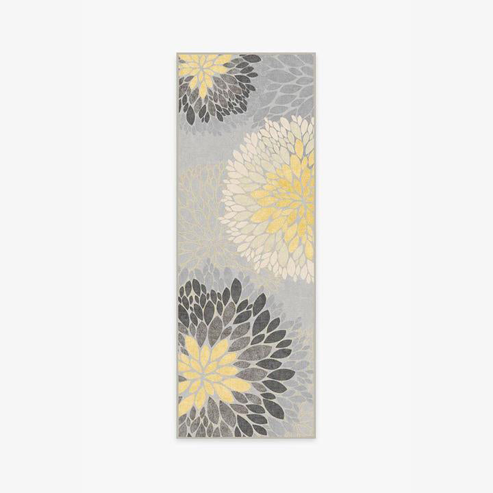 Flower Floral Rugs for Living Room Bedroom Hall Office Machine Washable
