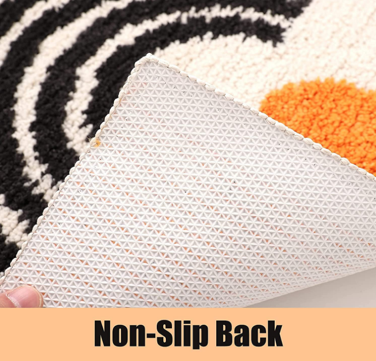 Non-Slip Soft Bath-Rugs Microfiber Bathroom/Bathtub Washable Bath Mats Plush Fluffy Beige