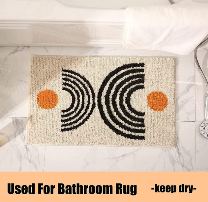 Non-Slip Soft Bath-Rugs Microfiber Bathroom/Bathtub Washable Bath Mats Plush Fluffy Beige