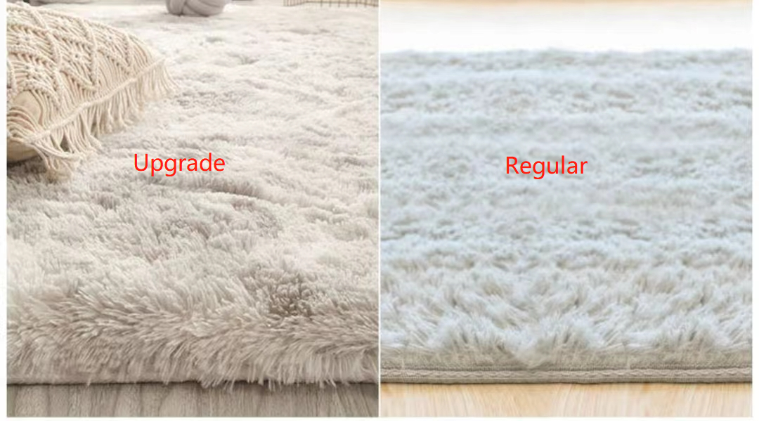Gradient Dark Blue Colour Modern Plain Carpet Bedroom Living Room Sofa Rugs Soft Plush Shaggy Rugs