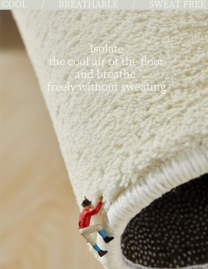 Cute Living Room Shaggy Rug Light Luxury Lambswool Bedroom Sofa Coffee Table Rug Floating Window Mat 01