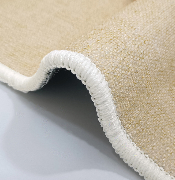 Linen Patterned Light Grey Modern Minimalist Living Room Rug Bedroom Sofa Coffee Table Rug 06