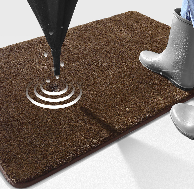 Thick absorbent entry mat outdoor mud scraping foot mat entry door anti-slip mat washable carpet