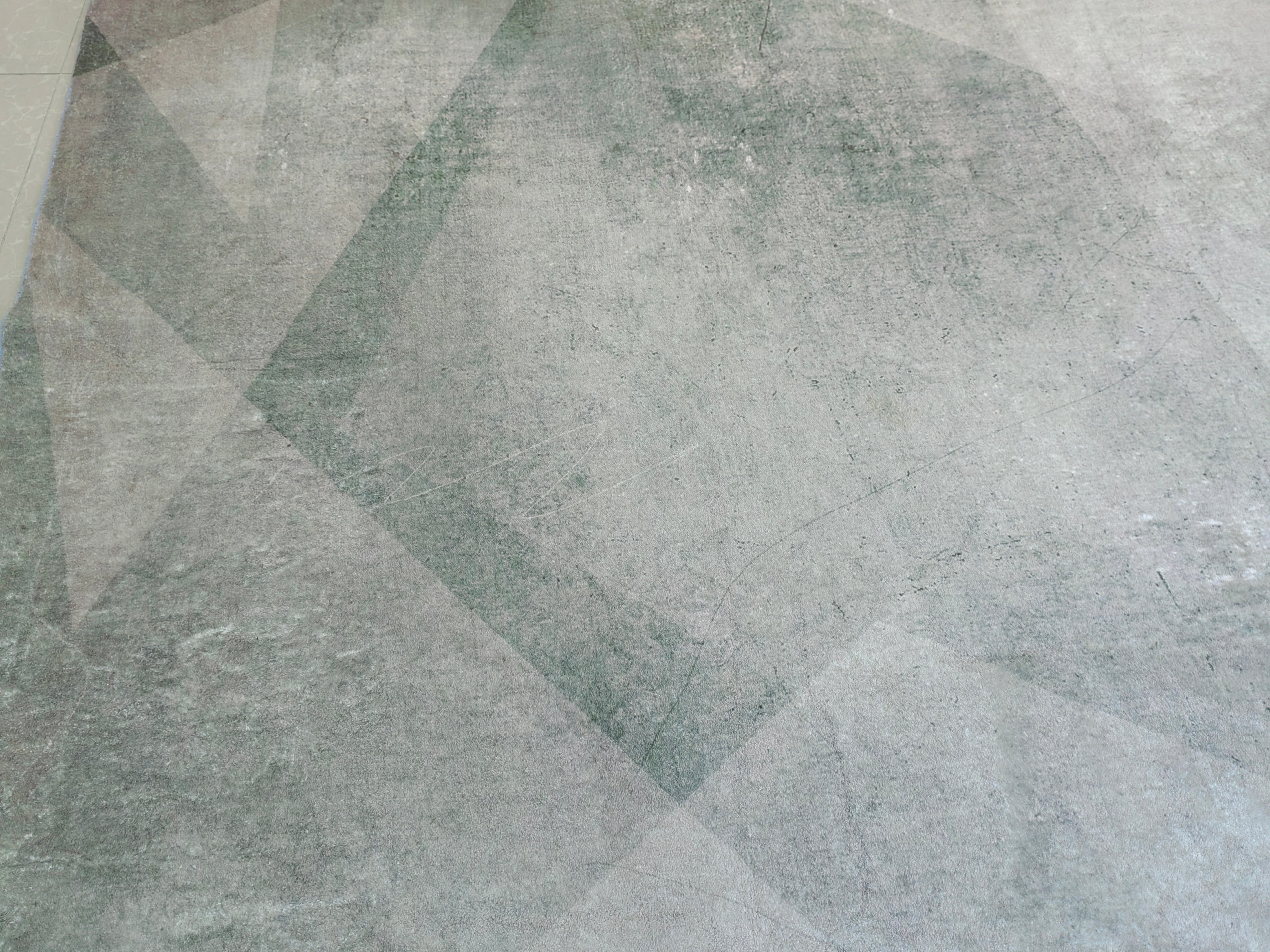 Green Gradient Triangle Patterned Modern Area Rugs Faux cashmere Carpets for Dining Room Office Bedroom Living Room Hall