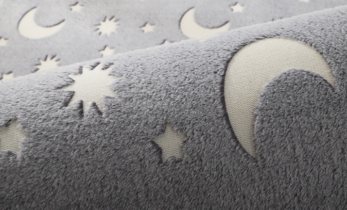 Soft Large Luminous Grey Moon Rugs Carpets for Home Decor or Nursery 02