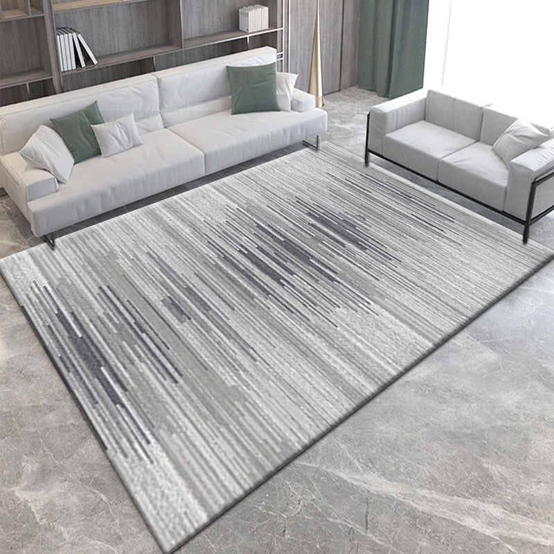 Gradient Grey Line Modern Striped Simple Geometric Rugs for Living Room Dining Room Bedroom Hall Office