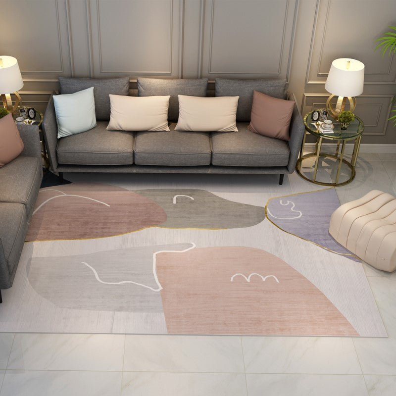Modern Colorful Simple Geometric Rugs for Dining Room Living Room Bedroom Hall Office