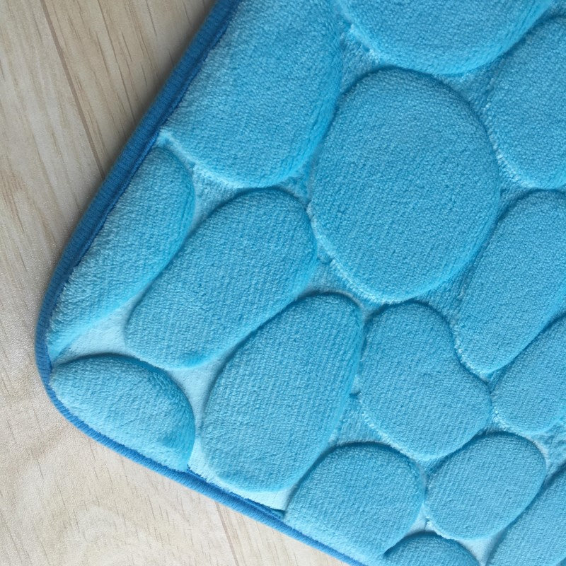 Blue Dolphin Modern Coral Fleece Rugs Three-piece Bathroom Toilet Carpet Anti-Slip Mats