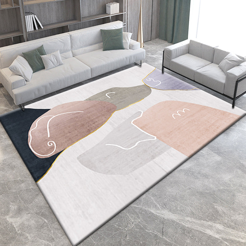 Modern Colorful Simple Geometric Rugs for Dining Room Living Room Bedroom Hall Office