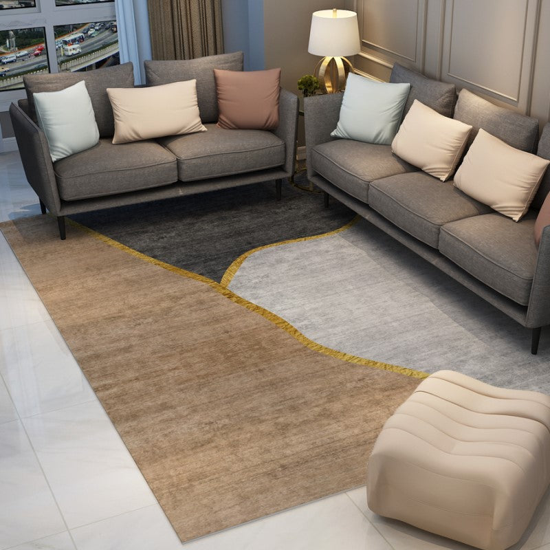 Yellow Grey Modern Geometric Simple Geometric Rugs for Dining Room Living Room Hall Bedroom Office
