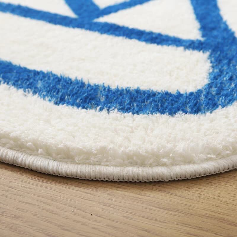 Cute Cartoon Pandas Pattern Round Faux Cashmere Shaggy Area Rugs For Bedroom Kids Room Bedside Carpets