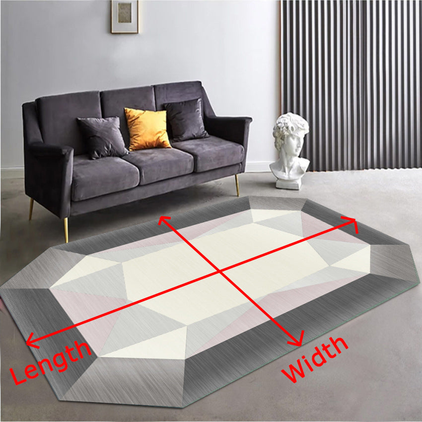 Purple Geometric Octagonal Modern Simple Carpet for Kitchen Living Room Hall Bedroom Office