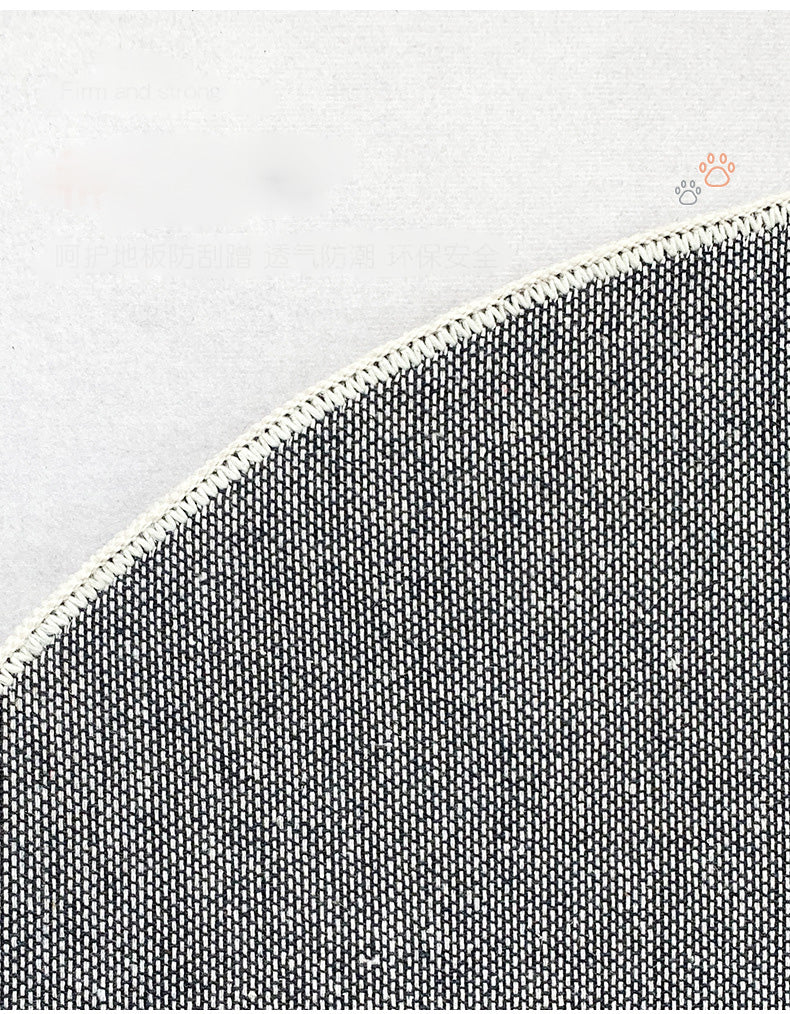 Cartoon Grey Lamb Patterned Round Imitation Cashmere Shaggy Soft Rugs For Living Room Bedroom Bedside Carpet