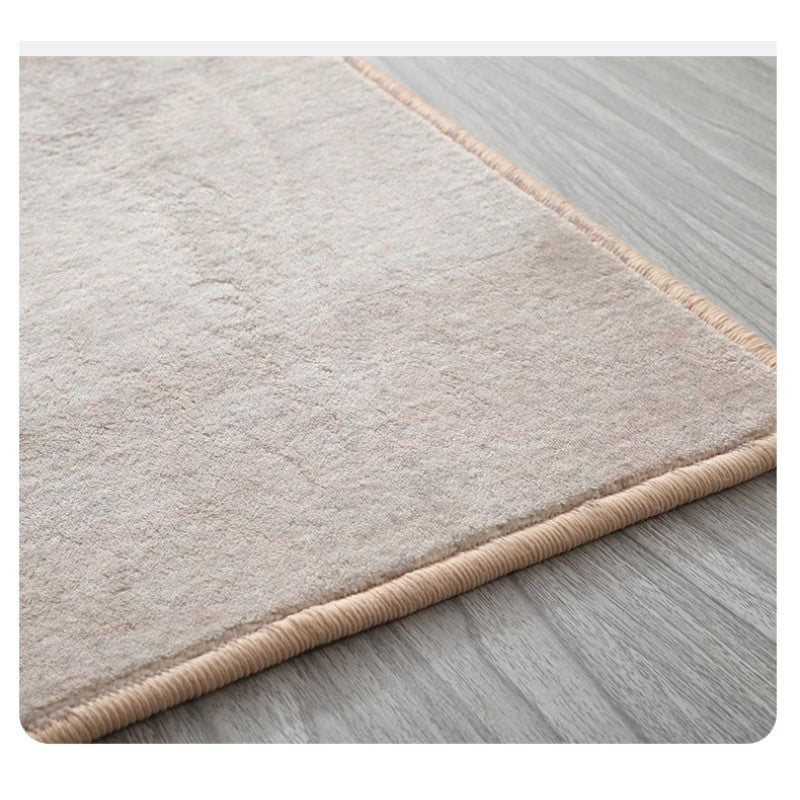 Light Blue White Geometric Pattern Faux Cashmere Plush Comfy Modern Rugs For Living Room Bedroom Bedside Carpet