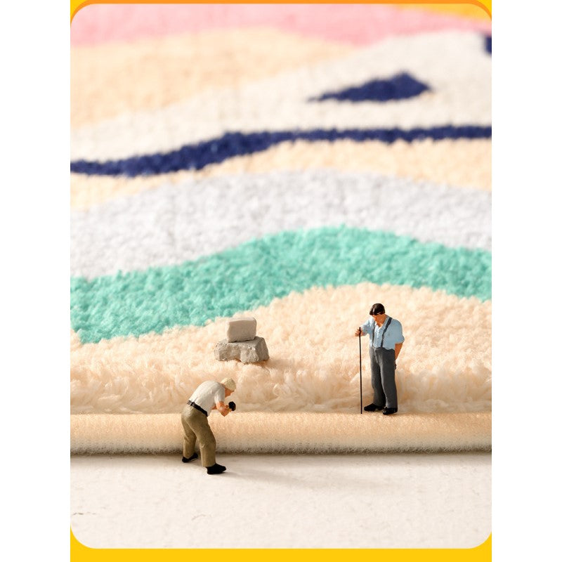 Little Yellow Duck Cartoon Patterned Plush Soft Girls Boys Bedroom Kids Room Bedside Carpet Rugs Runners 01