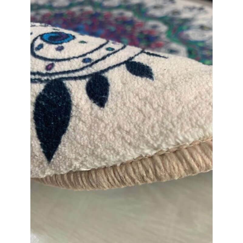 Beige Traditional Printed Faux Cashmere Shaggy Rugs For Living Room Bedroom Hall Carpet