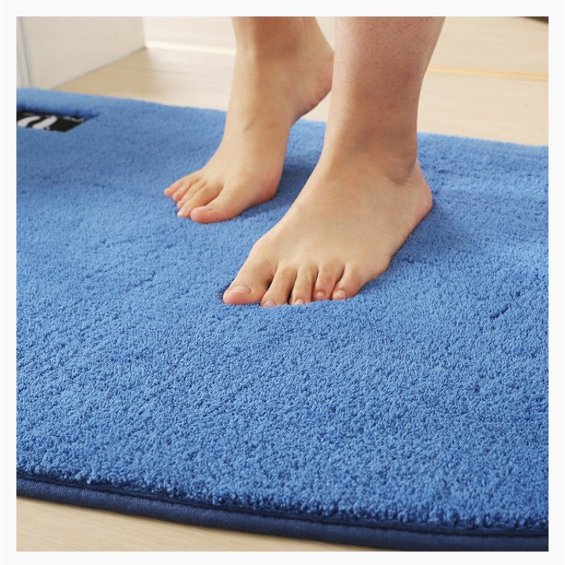 Semicircle Brown Super Fibre Soft Plush Plain Floor Rugs Entryway Bathroom Door Mats Anti-slip Mat