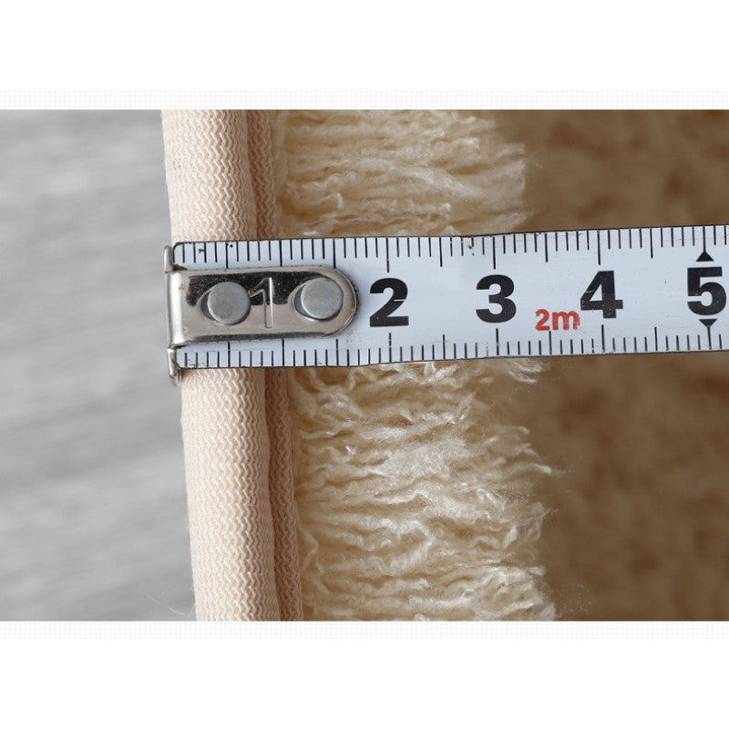 Light Yellow Colour Simple Modern Comfy Faux Lambs Wool Shaggy Rugs For Living Room Bedroom Bedside Carpet