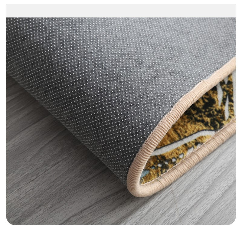Light Blue White Geometric Pattern Faux Cashmere Plush Comfy Modern Rugs For Living Room Bedroom Bedside Carpet
