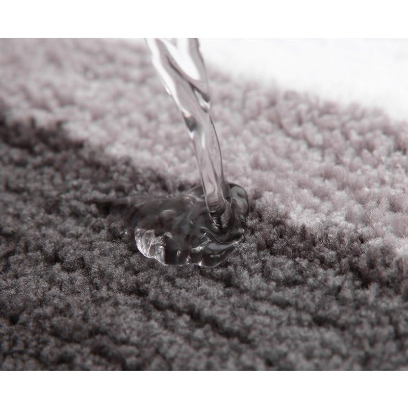 Simple Blue Grey White Striped Patterned Entryway Doormat Rugs Kitchen Bathroom Anti-slip Mats