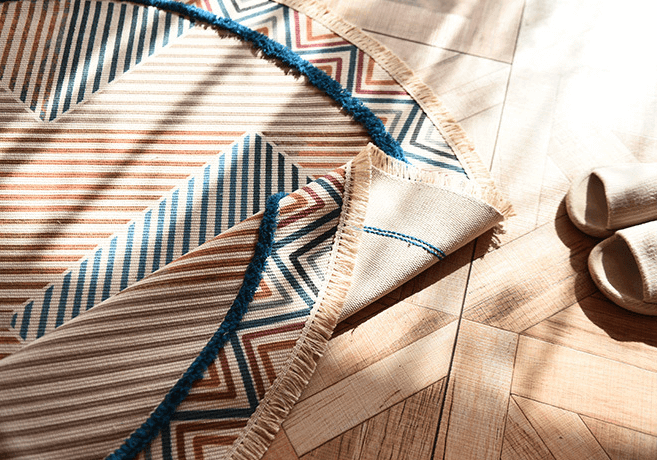 Green Moroccan Geometric Cotton Area Rug with Tassel Hand Woven Machine Washable Floor Carpet Rug for Living Room Bedroom