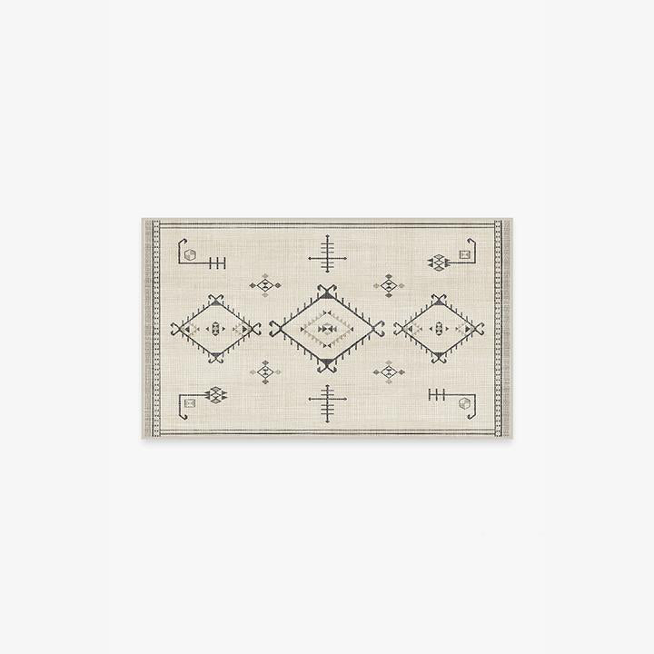 Beige Modern Geometric Rugs for Living Room Bedroom Hall Office Machine Washable