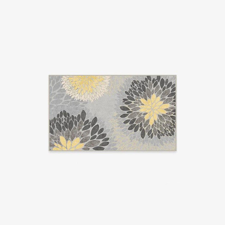 Flower Floral Rugs for Living Room Bedroom Hall Office Machine Washable