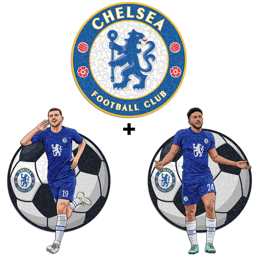 3 PACK Chelsea FC® Logo + Mount + James